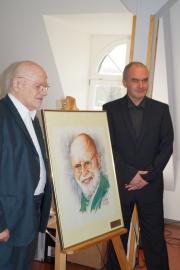 Walter Linke (links) mit Bürgermeister Thomas Probst (rechts)