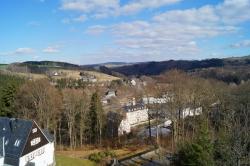 Weitsicht von der Plattform des Bismarckturms Thermalbad Wiesenbad