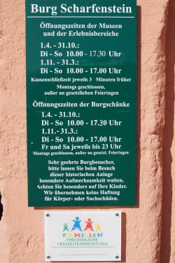 Öffnungszeiten Burg Scharfenstein