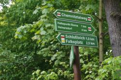Küchwaldpark Chemnitz, Hinweisschild