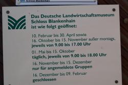 Öffnungszeiten Schloss Blankenhain