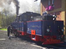 Schmalspurbahn am Bahnhof Steinbach/Erz.