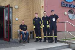 Typisierung am 30.06.2016 Eurofoam arena Burkhardtsdorf, Einweiser durch die FFw Burkhardtsdorf