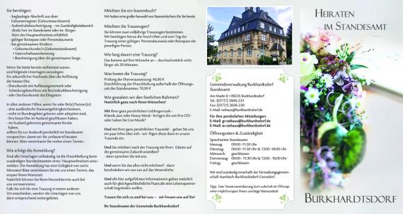 Flyer FStandesamt Burkhardtsdorf